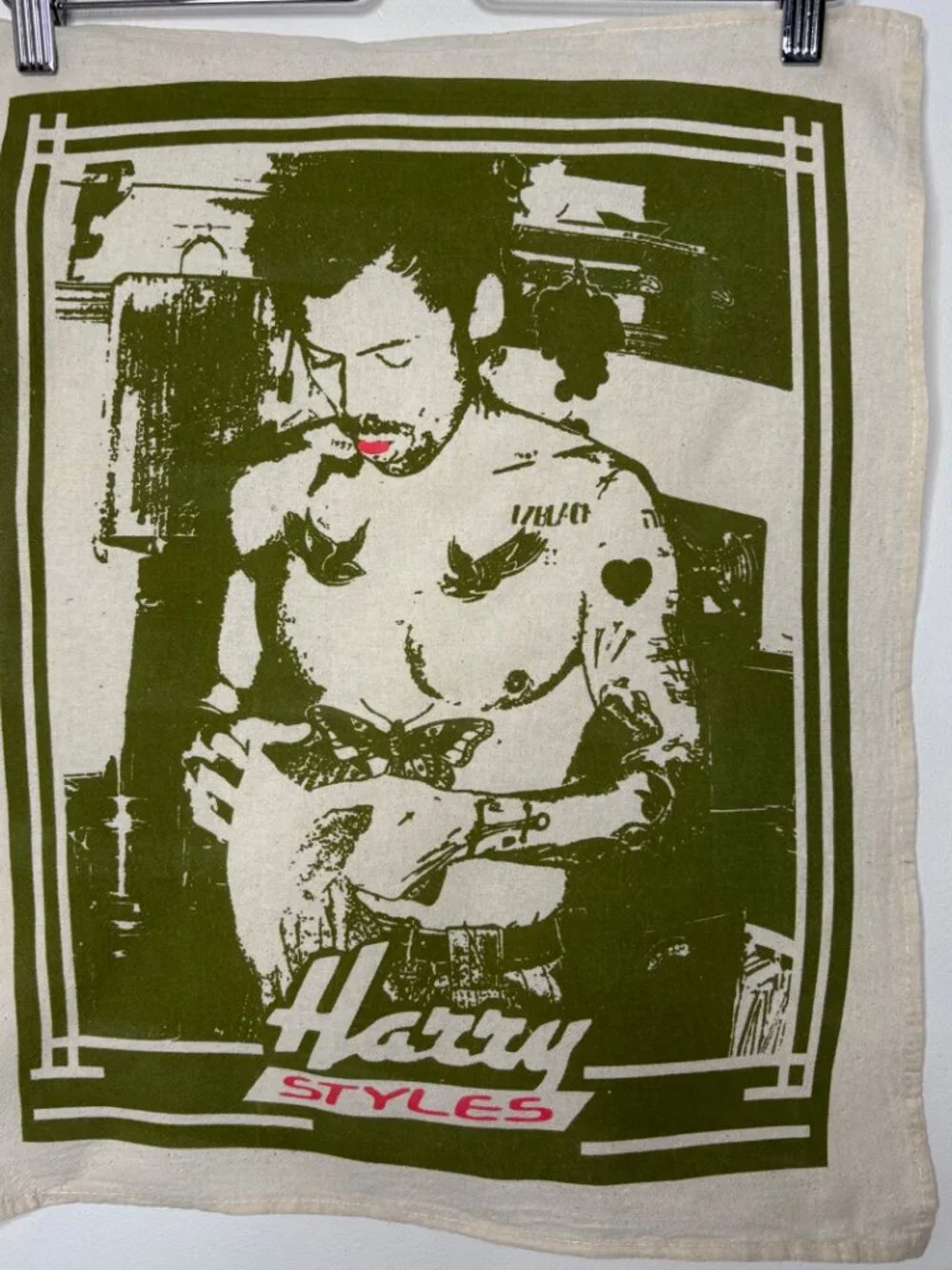 Harry Styles Tea Towel Kiss All The Time Disco Occasionally KATTDO KISSCO